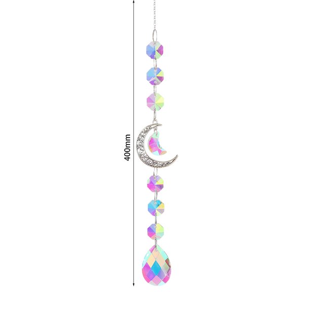 Cristal Windchime Ornamento Pluma Mariposa Colgante Colgante (Plata 13) Likrtyny Libre de BPA