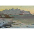 thumbnail image 3 of Anna Boberg 14x11 Black Modern Framed Museum Art Print Titled - Mountains.Study from North Norway, 3 of 5