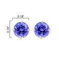 thumbnail image 3 of Gold Over Sterling Silver with Natural Tanzanite Stud Earrings, 3 of 5