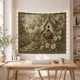 thumbnail image 5 of Birdhouse with Baby Birds in a Blossoming Garden Serene Vintage for Nature Lovers Cottagecore Home Decor Housewarming Gift Tapestry Wall Hanging for Living Room and Bedroom, 5 of 7