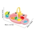 thumbnail image 4 of Kids Play Sink with Running Water, Animal Themed Electric Washbasin Toy with 180 Degree Rotating Faucet, Kitchen Pretend Play Set for Toddlers, 4 of 11