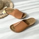 thumbnail image 3 of Sandalias de cuña con plataforma Zapatillas con cojín grueso Diapositivas de moda para mujer (38) Marrón, 3 of 9