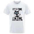 thumbnail image 3 of Men's High Quality T-shirt 100% Cotton Funny Cool Cat Printed T-shirt Casual Men's Short Sleeve T-shirt for Men T-Shirt Male Top, 3 of 10