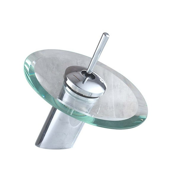 Plating Waterfall Bathroom Sink Faucet Water Mixer Tub Waterfall Faucets with Stainless Steel Spout