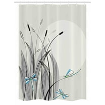 Dragonfly Stall Shower Curtain, Dragonflies on Flowers and Branches Flourishing Nature Spring Time Predator Boho Print, Fabric Bathroom Set with Hooks, 54W X 78L Inches, Multi, by Ambesonne