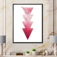 thumbnail image 2 of Designart 'Abstract Geometric Art Red Triangles Composition' Modern Framed Canvas Wall Art Print, 2 of 5