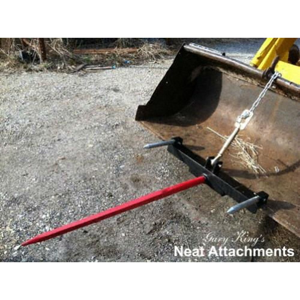 Loader Bucket Hay Bale Spear Attachment 1x49" Prong KHL