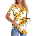 thumbnail image 2 of Camisetas informales de verano para mujer, cuello cuadrado, manga corta, túnica, blusas sueltas y cómodas OAVQHLG3B Store lin121212, 2 of 4