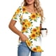 thumbnail image 2 of Camisetas informales de verano para mujer, cuello cuadrado, manga corta, túnica, blusas sueltas y cómodas OAVQHLG3B Store lin121212, 2 of 4