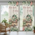 thumbnail image 5 of Outdoor Curtains for Patio Waterproof, Eucalyptus Trucks Outdoor Privacy Panels Grommet, Spring Farmhouse Floral Leaves Burlap Blackout Outside Curtains for Porch/Cabana 54"x95", 2 Panels, 5 of 8