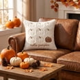 thumbnail image 5 of Pumpkin Embroidery Throw Pillow Cover Pumpkin Letter Decorative Square Sofa Cushion Cover Fall Farmhouse Couch Decor by OVFUIZ, 5 of 8
