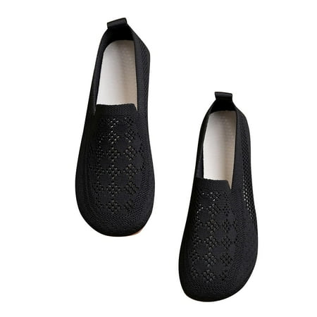 Winter Savings Holiday Deals 2024! Antqov Womens Shoes Flats for Women Fashion Women Solid Casual Beach Summer Slippers Plus Size Sandals Shoes Black 7