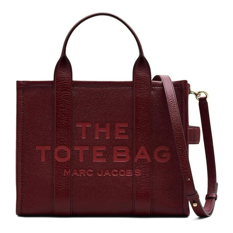Marc Jacobs Women's Leather Tote Handbag, Cherry, Full Grain