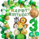 thumbnail image 1 of Toddler Jungle Theme Balloon Arch Kit for 3 Year Old Baby Boy Girl, Green Happy Birthday Banner Balloons Garland, Safari - 64pcs, 1 of 4