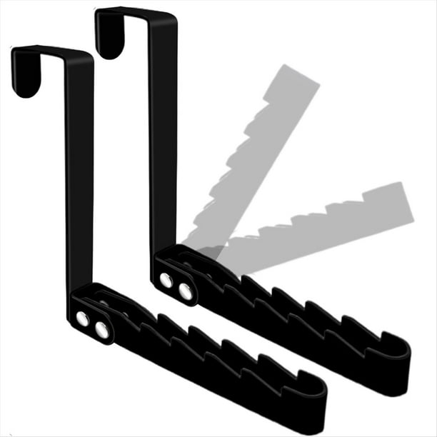 Paquete de 2 para Colgar Sobre la Puerta, Resistente Tendedero Plegable Sobre la Puerta para Ropa, Abrigos y Toallas, Negro