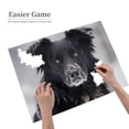 thumbnail image 2 of 500-Piece Wooden Jigsaw Puzzle for Adults & Families - Black Dog Snowy Winter Portrait , Fun & Educational Brain-Teasing Game, Artistic Home Decor, 2 of 7