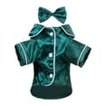 thumbnail image 7 of Soft Silk Sleepwear for Small Dogs Cats Lapel Doggie Loungewear Lightweight Breathable Puppy Pajamas Two-Legged Pet Shirt Clothes, 7 of 7