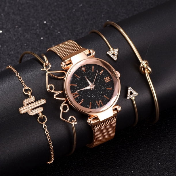 Bracelet Watch Set With Quartz Movement Leather Strap 14mm  display picture 1