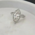 thumbnail image 4 of Forever Jewels 1.50Ct Marquise Cut Moissanite Women Halo Engagement Ring 14K White Gold Plated, 4 of 5