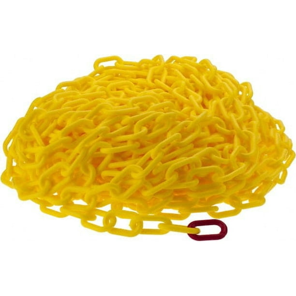 PROSAFE 100' Long x 2" Wide Plastic HeavyDuty Chain Yellow