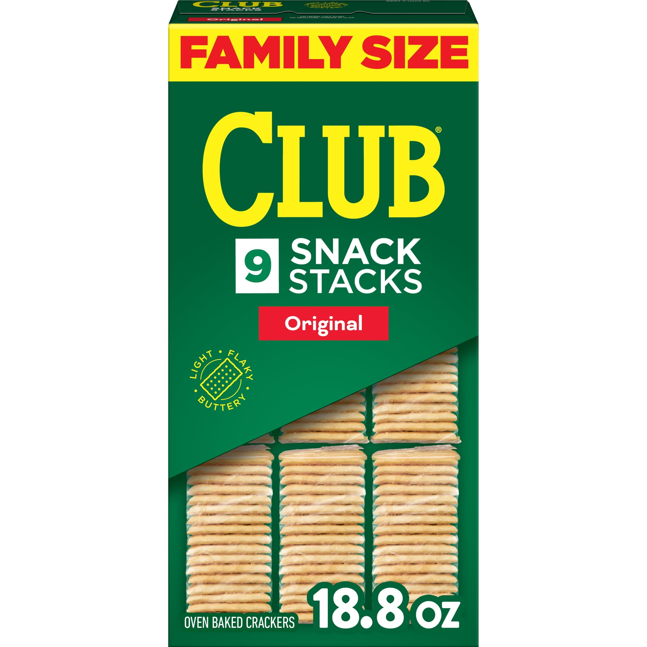 (12 pack) Club Snack Stacks Original Crackers, Lunch Snacks, 9 Count