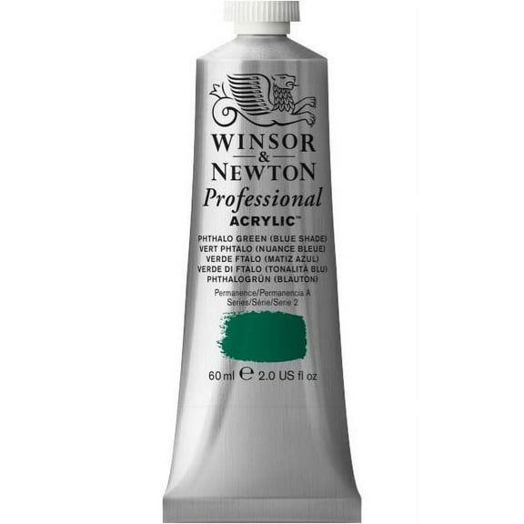 Winsor & Newton Artists' Acrylic Color, 60ml, Pthalo Blue Green Shade