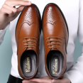 thumbnail image 1 of Zapatos formales de negocios con cordones, transpirables, informales, de gran tamaño para hombre, 1 of 2