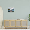 thumbnail image 2 of Soothing Lake Dock Mountains Landscape Photograph White Framed Art Print Wall Art, 2 of 7