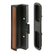 Prime-Line Products C 1201 Aluminum Black Finish, Patio Door Handle Surface Mount with Clamp Latch, International Windows