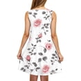 thumbnail image 5 of Levmjia Womens Sleeveless Floral Dress Casual Summer Cotton Spaghetti Strap Round Neck Loose Fit Beach Vacation Sun Dress Multi Color Option, 5 of 5