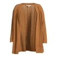 thumbnail image 6 of Terra & Sky Women's Plus Size Chenille Pointelle Cardigan Sweater, Lightweight, 6 of 6