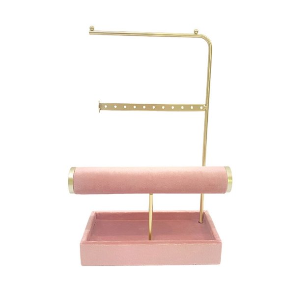 Aellinatey Space Saving Jewelry Storage Rack Sturdy Iron Display Shelves for Accessories