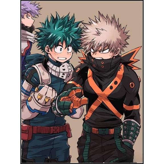 My Hero Academia Diamond Painting Set (For Adults) 5D DIY Anime Diamond Art Set (For Beginners) Round Full Diamond Diamond Painting Gem Art Crafts (Home Wall Decoration Gift)
