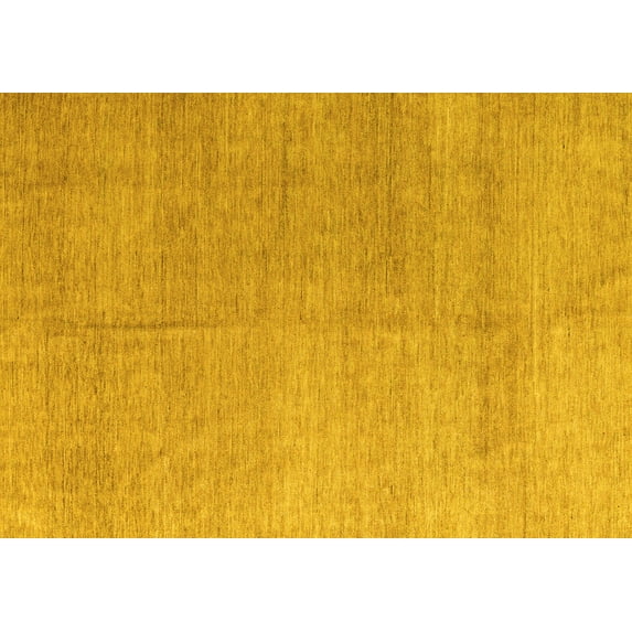 Ahgly Company Indoor Rectangle Abstract Yellow Modern Area Rugs, 8' x 10'