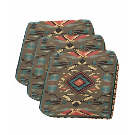 Vintage Southwest Couch Cushion Covers Stretch, Washable Sofa Seat Covers Individual Seat Cushion Sofa Slipcovers Ethnic Modern Geometric Couch Cover Furniture Protector S-3PCS