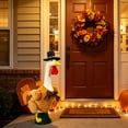 thumbnail image 6 of Aurorax Thanksgiving Porch Goose Outfit Turkey for 17/19/23 inch,Goose Clothes for Cement Goose Porch Goose,Holiday Yellow Porch Goose Costume for Outdoor Yard Harvest Decor, 6 of 7