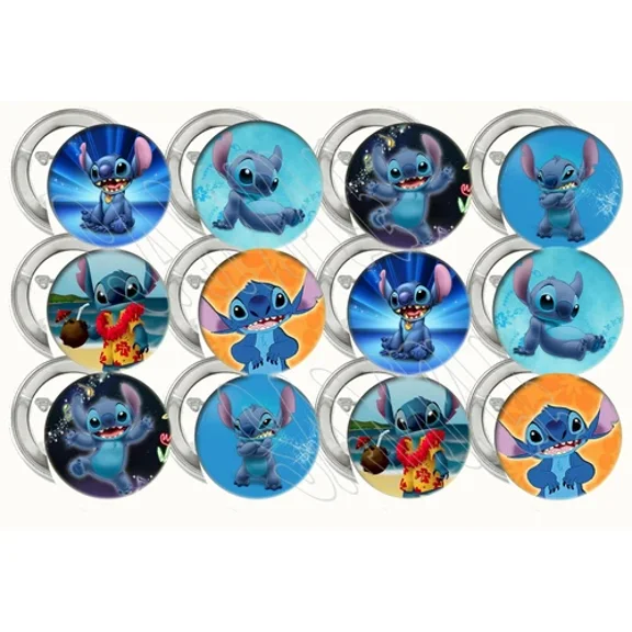 (Lilo &) Stitch Only Party Buttons/Pins 2.25" Piñata Suffers Collections - 12