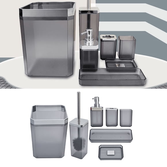 Tray, 7Pcs/Set Durable Fashionable Bathroom Accessory Environmental for Washroom for Dormitory for Hotel