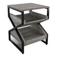 thumbnail image 4 of Furniture of America Fille 2-Shelf Wood Vintage Gray Oak End Table, 4 of 8