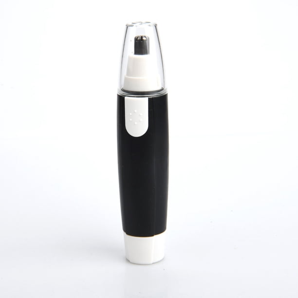 Recortador de pelo de nariz para hombres y mujeres, recortador eléctrico profesional sin dolor para nariz, orejas y cara, cortapelos de cejas con pilas, cuchillas de doble filo para una fácil limpiez