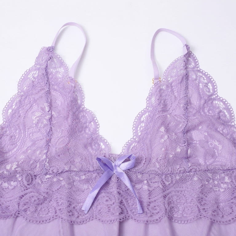 Seductiva Clearance Nightgowns for Women Sexy Underwear Women Suspenders  Lace Transparent Dress Pajamas Lingerie Casual Print Sleepdress
