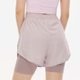 thumbnail image 7 of biudgviw Women's 2 in 1 Athletic Running Shorts Drawstring High Waisted Yoga Shorts Quick Dry Workout Shorts with Zipper Pockets, 7 of 7