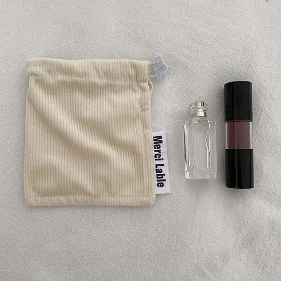 Portable Fashion Card Holder Jewelry Packaging Money Bag Solid Color Lipstick Case Cosmetic Bag Earphone Bag Storage Bag BEIGE
