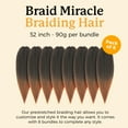 thumbnail image 2 of Braid Magic EcoLuxe Braiding Hair Pre-Stretched Braiding Hair 52” Anti-Itch – Yaki Texture, Color 1B/30 (8 Pack), 2 of 8