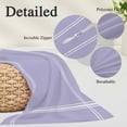 thumbnail image 3 of Pure Lavender Pillow Covers 12"x20", Simple Solid Color Soft Brushed Microfiber Breathable Throw Pillow Covers, Decorative Pillowcase with Zipper for Couch Sofa Bedroom Living Room, 3 of 9