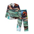 thumbnail image 1 of Fotbe Stylish Sunglasses Iguana Pijama de Hombre con Estampado de Manga Larga, Conjunto de 2 Piezas, Ropa de Dormir Suave y Cómoda con Bolsillos-XX-Large, 1 of 7