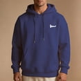 thumbnail image 4 of TKKCS Mens Pullover Hoodie with Kangaroo Pocket- Loose Fit Drawstring Long Sleeve Casual Soft Hooded Sweatshirt Navy Size S, 4 of 7