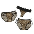 thumbnail image 2 of HUPOM Cotton Underwear For Women Womens Silk Underwear Low waist Elastic Waist Solid Thong Brown 2XL, 2 of 9