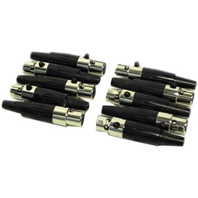 Cable Seismic Audio 10 NEW MINI 3 Pin XLR Female with Rubber Grommet Pack of Ten 