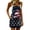 Q32 Navy, variant on Women 4Th Of July Dresses For Summer 250Th Anniversary America Independence Day Star Print Sleeveless Overall Dresses With Pockets Patriotic Female Fashion Clothes Blue